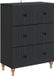 vidaXL Ladekast Zwart 66 x 34,5 x 90 cm Bewerkt hout