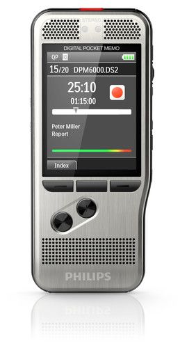 Philips DPM6000 Digital Voice Recorder - Black/Silver