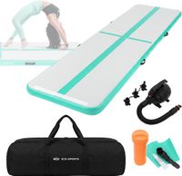ECD Germany Airtrack Opblaasbare Gymnastiekmat 4m Mintgroen