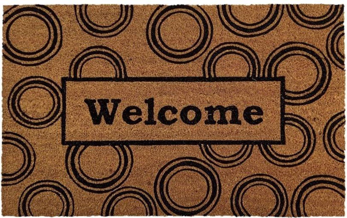 IVOL Kokosmat Welcome - Deurmat 40x60 cm - Bruin