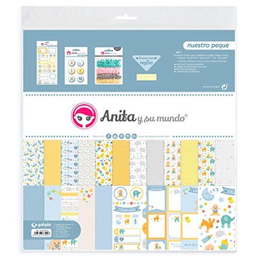Anita y Su Mundo Anita & Zijn Welt Collection Onze Peque Kit tas voor scrapbooking, 30,5 x 30,5 cm