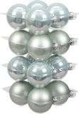 Othmar Decorations Boules de Noël - 16x pc - vert menthe - 8 cm - verre - mat/brillant - décoration de Noël