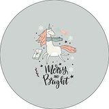 Bonateks Ronde digitaal bedrukte muismat, antislip onderkant, voor kantoor en thuis, diameter: 22 cm
