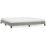 VidaXL Bedframe zonder matras 200x200 cm fluweel lichtgrijs