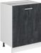 Vicco Keukenonderkast R-Line, Zwart beton/Wit, 60 cm met 1 deur zonder werkblad