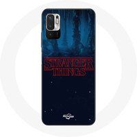 Maniacase Hoesje voor Xiaomi Poco M3 Pro Stranger Things blauwe achtergrond logo seizoen 2