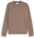 Tom Tailor - Pull en maille avec soie - Taille M - Driftwood Taupe