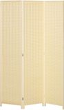 HOMCOM Kamerverdeler Bamboe 135x1.4x180cm Natuurlijk Hout
