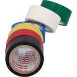 cartrend Isolatietape voor elektriciens, gekleurde pvc-tape, waterdicht, 6 stuks, 3,3 m x 19 mm