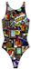 Turbo Yeah Comic 894681 Zwemkleding Veelkleurig XL Vrouw