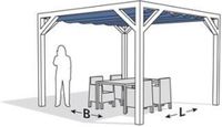 Nesling Pergola Stand Alone 290 x 400 cm, Zand