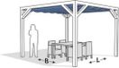 Nesling Pergola Stand Alone 290 x 400 cm, Zand