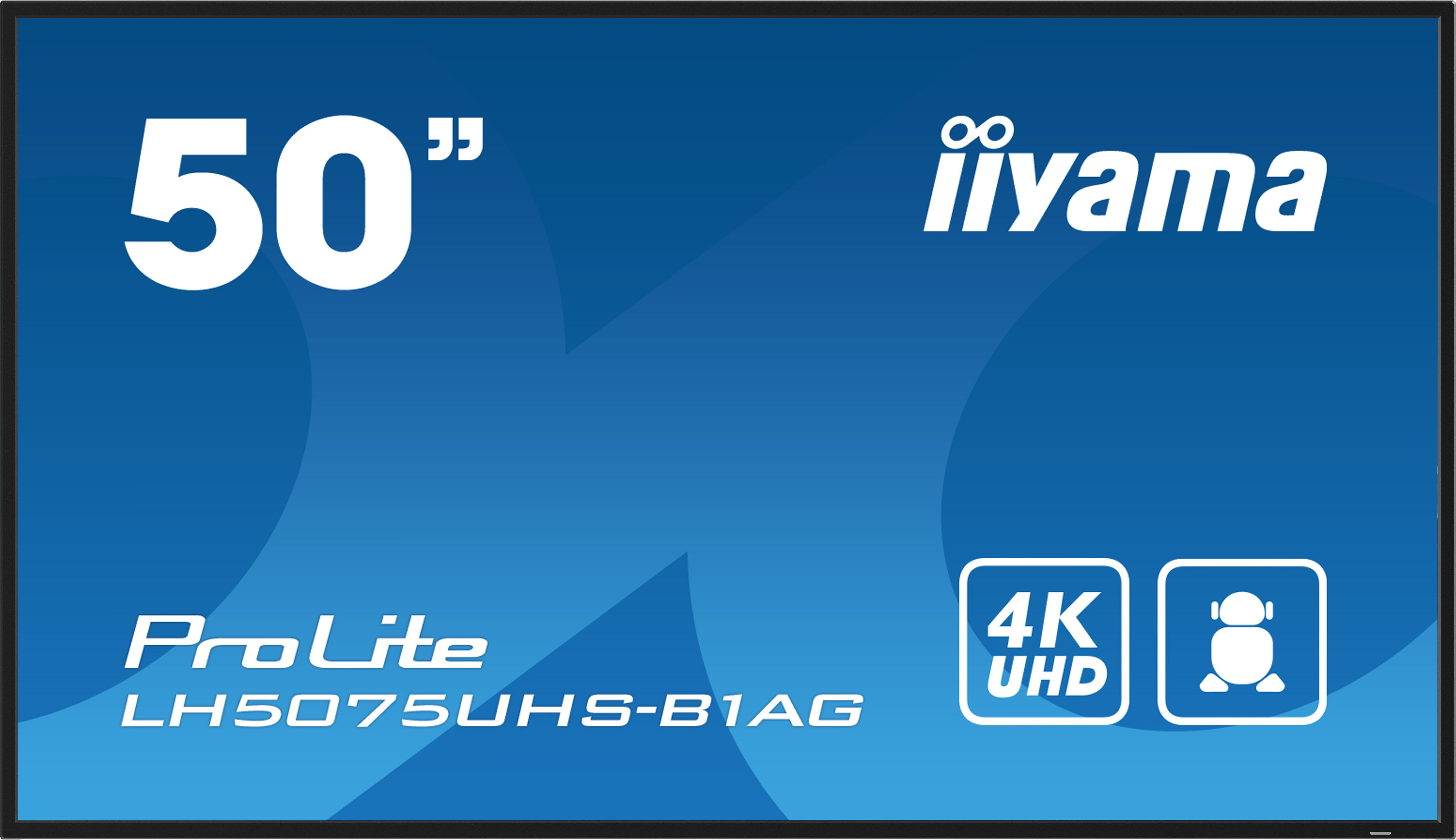 iiyama LH5075UHS-B1AG 49.5" 4K UHD Digital Signage Display - Android 11, Wi-Fi