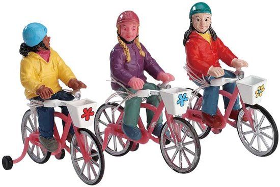 LEMAX Lemax - Bike Ride, Set Of 3 uit de 2017 Collectie