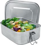Nerthus FIH 940 Lunchbox van roestvrij staal, 800 ml, luchtdicht, herbruikbaar