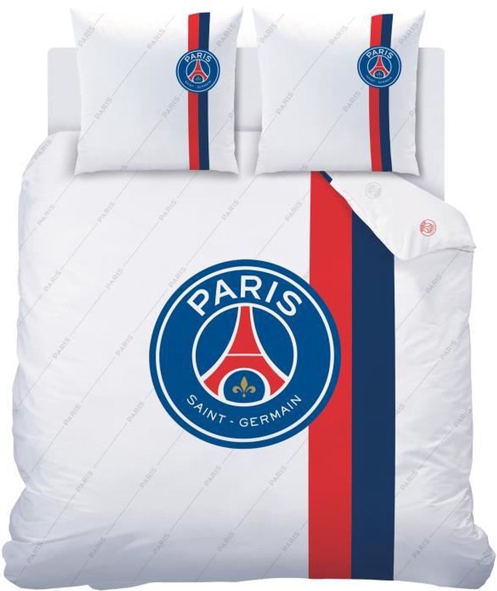 Paris Saint-Germain Dekbedovertrek Retro White - Lits Jumeax - 240 x 220 cm - Katoen