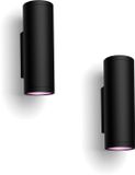 Philips Hue Appear Wandlamp voor Buiten Up & Down (Zwart) - 2 stuks