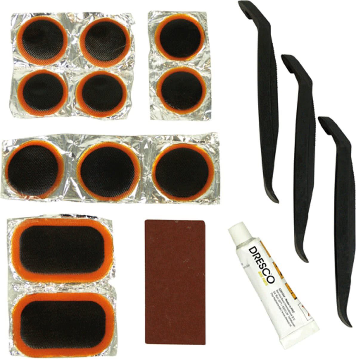 Dresco Reparatieset Fiets - 17-delig - Wit