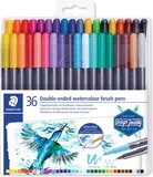 STAEDTLER Design Journey - Dubbele Brush pen met penseelpunt - set 36 st - 630281