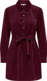 ONLY Onlnessa L/S Cord Dress Cc Pnt Jurk Dames Cabernet M
