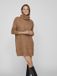 Vila Jurk Vicilia Rollneck L/s Knit Tunic/su- 14074330 Toasted Coconut/melange Dames Maat - S