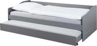 Inter Link Kajuitbed Malte met bedlade - grijs - Hout - 90x200 cm