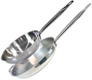 Fackelmann Set van 2 roestvrijstalen pannen van 28 cm en 32 cm Elo Profi Therm