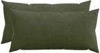 vidaXL - Kussensloop - 2 stuks - HEERLEN - Groen - 40 x 80 cm - corduroy