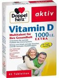QUEISSER PHARMA GMBH & CO. DOPPELHERZ Vitamine D3 1000 IE EXTRA tabletten, 45 stuks