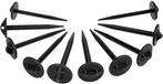 ProPlus 361736 Tentharing Heringset Kunststof - 10 Stuks voor Bodemzeilen en Tenttapijten 7.5 cm x 9 cm