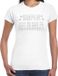 Bellatio Decorations Shoppartners Bv Glitter Super Mama t-shirt wit met steentjes/ rhinestones voor dames - Moederdag cadeaus - Glitter kleding/ foute party outfit M