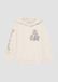 s.Oliver Sweatshirt met capuchon van katoenmix met print op de voorkant en op de mouwen, wolwit