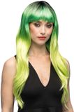 Boland Pruik Mystic Groen Golvend Lang Vrouwen Fee Fantasy Cosplay Carnaval Themafeest