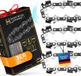 HARDTWERK ALPHA Kettingzaagkettingen 3/8" 1,1mm voor 35cm blad 52 schakels 3-pack Half beitel [Duits staal] compatibel met Makita, Husqvarna, Dolmar, Bosch, Kärcher en meer (Zelfsmerend)