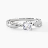 Doralicia Bague Solitaire Argent Blanc Oxyde De Zirconium