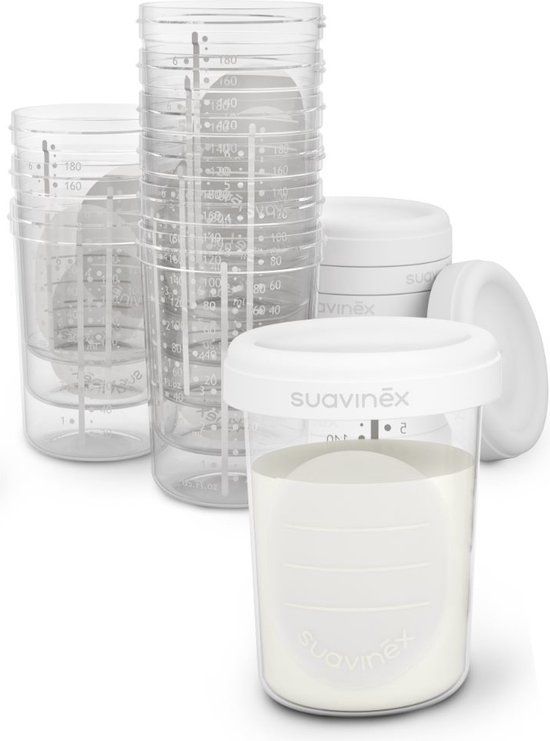 Suavinex Zero.Zero 10 Bewaarbakjes Transparant 100 ml BPA-vrij