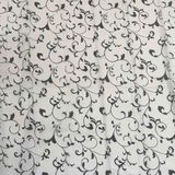 Gedy Corinzia gordijn, 120 x 200 cm, wit/zwart