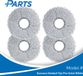 Ecovacs Deebot T50 Pro Omni White Pads (4 Stuks, Plus.Parts®)