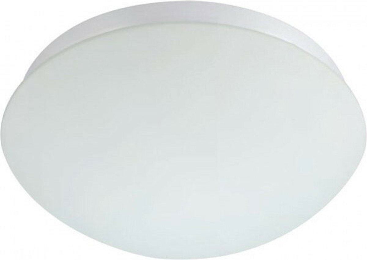 BES LED LED Plafondlamp met Bewegingssensor - 360° Sensor - E27 Fitting - Mat Wit - Melkglas - Philips - CorePro LEDbulb 827 A60 - 5.5W - Warm Wit 2700K