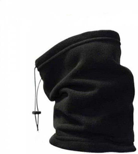 Nekwarmer - Unisex - Fleece Halswarmer - Zwart