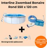 Interline Bonaire Zwembad - 5,50m Rond - Metaalwand - Inclusief Filterset & Trap