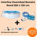 Interline Bonaire piscine - 5,50m Rond - Paroi métallique - Inclus filtre et escalier