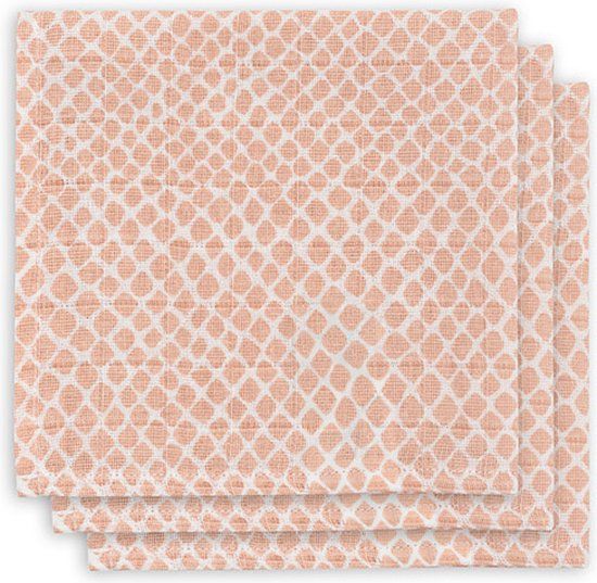 Jollein Hydrofiel Monddoekje Snake - Pale Pink - 3 Stuks