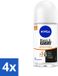 NIVEA - Déodorant Roller - Zwart & Wit Ultieme Impact - 72 Heures Anti-Transpirant - 50 ml - 4 Pièces