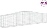 vidaXL Gabions - 10 pièces - voûté - 400x50x80/100 cm - fer