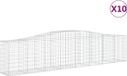 vidaXL Gabions - 10 pièces - voûté - 400x50x80/100 cm - fer