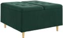 vidaXL Ottoman met opslag Donkergroen 80 x 80 x 45 cm Fluweel