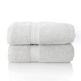ALCLEAR comfort badstof handdoek set absorberend van 100% Ökotex katoen, badstof serie in 6 kleuren en 5 maten, kleur: wit, 2X saunahanddoeken 70x200 cm