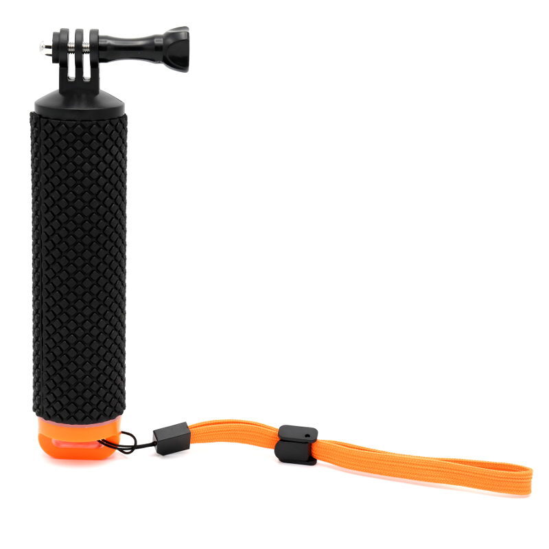 Caruba padded floating handgrip GoPro mount zwart/oranje