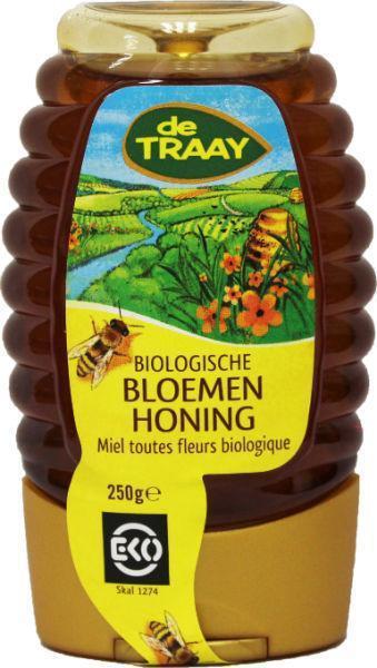 De Traay Honing Bloemen Biologisch Knijpfles 250gr